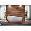 A & E Bath and Shower Oslo Acrylic 71" All-in-One Oval Freestanding Tub Kit Freestanding Clawfoot Bathtubs Tub Front View in Bathroom