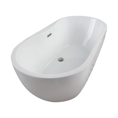 Barclay - Pan 56" Acrylic Freestanding Tub with Integral Drain - ATOVN56BIG
