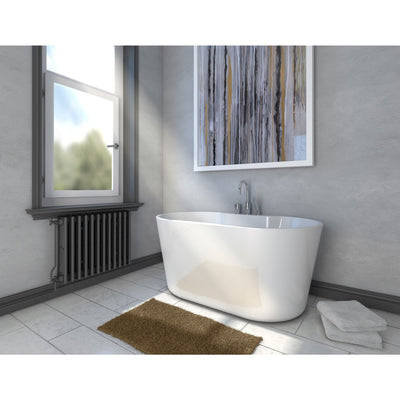 A & E Bath and Shower Retro Acrylic Small 56" Premium Oval Freestanding Tub