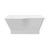 A&E Bath and Shower Riga 59" Asymetric Freestanding Tub No faucet Side View in White Background