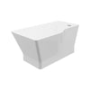 A&E Bath and Shower Riga 59" Asymetric Freestanding Tub No faucet Front View in White Background