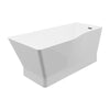 A&E Bath and Shower Riga 67" Asymetric Freestanding Tub No faucet Front View in White Background