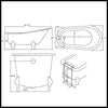 Cambridge Plumbing Cast Iron Slipper Clawfoot Tub 67" X 30" - Affordable Cheap Freestanding Clawfoot Bathtubs Tub