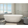 A & E Bath and Shower Sequin Acrylic 71" All-in-One Oval Freestanding Tub Kit Freestanding Clawfoot Bathtubs Front View in Bathroom