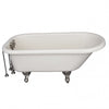 Barclay TKADTR60-BBN3 Anthea 60″ Acrylic Roll Top Tub Kit in Bisque – Brushed Nickel Accessories