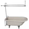 Barclay TKADTR60-BCP1 Anthea 60″ Acrylic Roll Top Tub Kit in Bisque – Polished Chrome Accessories