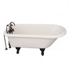 Barclay TKADTR60-BORB1 Anthea 60″ Acrylic Roll Top Tub Kit in Bisque – Oil Rubbed Bronze Accessories