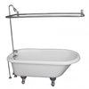Barclay TKADTR60-WCP4 Anthea 60″ Acrylic Roll Top Tub Kit in White – Polished Chrome Accessories