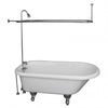 Barclay TKADTR60-WCP6 Anthea 60″ Acrylic Roll Top Tub Kit in White – Polished Chrome Accessories