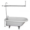Barclay TKADTR67-WCP1 Asia 67″ Acrylic Roll Top Tub Kit in White – Polished Chrome Accessories