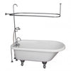 Barclay TKADTR67-WCP2 Asia 67″ Acrylic Roll Top Tub Kit in White – Polished Chrome Accessories