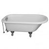 Barclay TKADTR67-WCP7 Asia 67″ Acrylic Roll Top Tub Kit in White – Polished Chrome Accessories