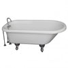 Barclay TKADTR67-WCP9 Asia 67″ Acrylic Roll Top Tub Kit in White – Polished Chrome Accessories
