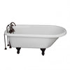 Barclay TKADTR67-WORB1 Asia 67″ Acrylic Roll Top Tub Kit in White – Oil Rubbed Bronze Accessories