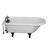 Barclay TKADTR67-WORB2 Asia 67″ Acrylic Roll Top Tub Kit in White – Oil Rubbed Bronze Accessories