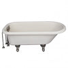 Barclay TKATR60-BBN3 Andover 60″ Acrylic Roll Top Tub Kit in Bisque – Brushed Nickel Accessories in White Background