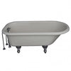 Barclay TKATR60-BCP8 Andover 60″ Acrylic Roll Top Tub Kit in Bisque – Polished Chrome Accessories in White Background