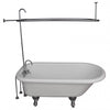 Barclay TKATR60-WCP1 Andover 60″ Acrylic Roll Top Tub Kit in White – Polished Chrome Accessories in White Background