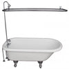 Barclay TKATR60-WCP4 Andover 60″ Acrylic Roll Top Tub Kit in White – Polished Chrome Accessories in White Background