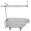 Barclay TKATR60-WCP6 Andover 60″ Acrylic Roll Top Tub Kit in White – Polished Chrome Accessories in White Background