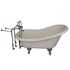 Barclay TKATS60-BBN1 Estelle 60″ Acrylic Slipper Tub Kit in Bisque – Brushed Nickel Accessories