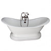 Barclay Marshall 71″ Cast Iron Double Slipper Tub Kit oil Rubbed Bronze in White Background