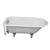Barclay TKCTR67-CP7 Brocton 68″ Cast Iron Roll Top Tub Kit – Polished Chrome Accessories in White Background