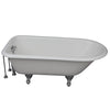 Barclay TKCTR67-CP8 Brocton 68″ Cast Iron Roll Top Tub Kit – Polished Chrome Accessories in white Background
