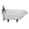 Barclay TKCTR7H60-ORB1 Beecher 60″ Cast Iron Roll Top Tub Kit – Oil Rubbed Bronze Accessories in White Background