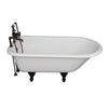 Barclay TKCTR7H60-ORB2 Beecher 60″ Cast Iron Roll Top Tub Kit – Oil Rubbed Bronze Accessories in White Background