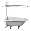 Barclay TKCTRH54-CP1 Antonio 55″ Cast Iron Roll Top Tub Kit – Polished Chrome Accessories in White Background