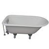 Barclay TKCTRH54-CP7 Antonio 55″ Cast Iron Roll Top Tub Kit – Polished Chrome Accessories in White Background