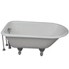 Barclay TKCTRH54-CP8 Antonio 55″ Cast Iron Roll Top Tub Kit – Polished Chrome Accessories in White Background