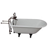 Barclay Antonio 55″ Cast Iron Roll Top Tub Kit Oil Rubbed Bronze in White Background