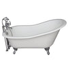 Barclay Products Griffin 61″ Cast Iron Slipper Tub Kit – Polished Chrome Accessories - Affordable Cheap Freestanding Clawfoot Bathtubs Tub