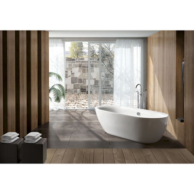 Kingston Brass Aqua Eden 67" Contemporary Freestanding Acrylic Bathtub - Affordable Cheap Freestanding Bathtubs Tub