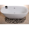 Kingston Brass Aqua Eden 67" Contemporary Freestanding Acrylic Bathtub Freestanding Clawfoot Bathtubs Top View White Background