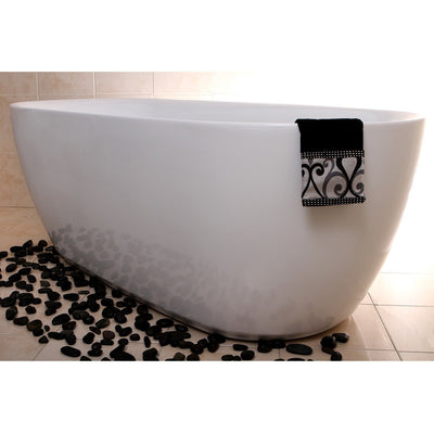 Kingston Brass Aqua Eden 67" Contemporary Freestanding Acrylic Bathtub Freestanding Clawfoot Bathtubs Side View White Background