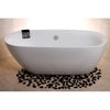 Kingston Brass Aqua Eden 67" Contemporary Freestanding Acrylic Bathtub Freestanding Clawfoot Bathtubs Front View in Bathroom