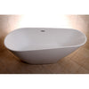 Kingston Brass Aqua Eden 69" Contemporary Freestanding Acrylic Bathtub Freestanding Clawfoot Bathtubs Top View in Bathroom