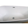 Kingston Brass Aqua Eden 69" Contemporary Freestanding Acrylic Bathtub Freestanding Clawfoot Bathtubs Top Drain View