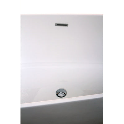 Kingston Brass Aqua Eden 69" Contemporary Freestanding Acrylic Bathtub Freestanding Clawfoot Bathtubs Drain View