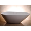 Kingston Brass Aqua Eden 69" Contemporary Freestanding Acrylic Bathtub Freestanding Clawfoot Bathtubs Front View in Bathroom