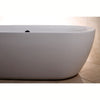 Kingston Brass Aqua Eden 71" Contemporary Freestanding Acrylic Bathtub Freestanding Clawfoot Bathtubs Right Side Corner View