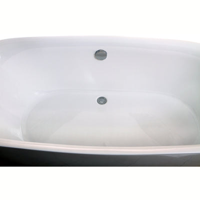 Kingston Brass Aqua Eden 71" Contemporary Freestanding Acrylic Bathtub Freestanding Clawfoot Bathtubs Drain Top View