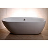 Kingston Brass Aqua Eden 71" Contemporary Freestanding Acrylic Bathtub Freestanding Clawfoot Bathtubs Front View in Brown Room