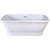 Kingston Brass Aqua Eden VTDE713524 71" Contemporary Pedestal Double Ended Acrylic Freestanding Bathtub with Drain