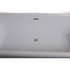 Kingston Brass Aqua Eden 71" Contemporary Pedestal Double Ended Acrylic Bath Tub with Drain Freestanding Clawfoot Bathtubs Drain View