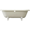 Kingston Brass Aqua Eden 67" Double Ended Acrylic Tub Freestanding Clawfoot Bathtubs White Front View White Background