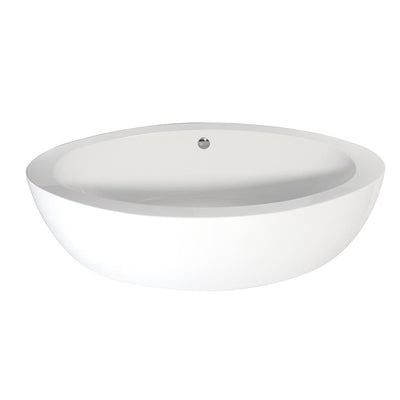 Kingston Brass Aqua Eden VTOV733623 73-Inch Acrylic Double Ended Freestanding Tub with Drain, White